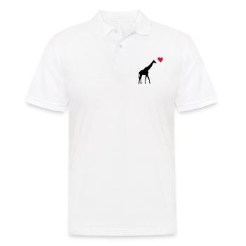 girafe love - Polo Homme - blanc - Devant - Kai (181cm)