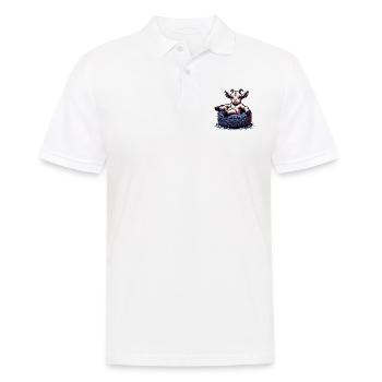 Funny Goat Animal Lover Farm Design - Men's Polo Shirt - white - Front - Kai (181cm)