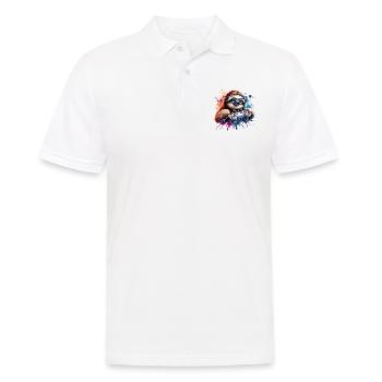 Funny Sloth Gamer With Sunglasses - Men's Polo Shirt - white - Front - Kai (181cm)