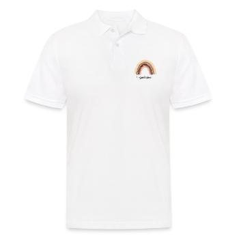 Only Good Vibes. Rainbow Gift Boho T-Shirt - Men's Polo Shirt - white - Front - Kai (181cm)