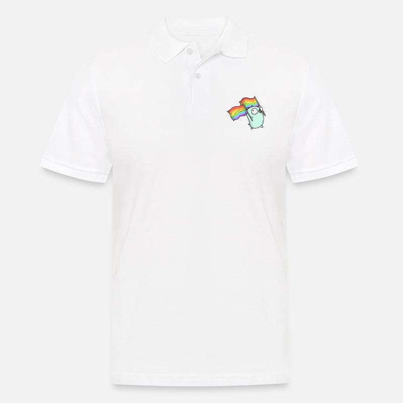 Pride Gopher - Männer Poloshirt - Weiß