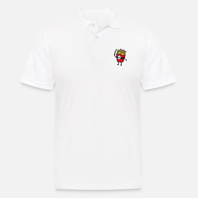 Fries Killer - Männer Poloshirt - Weiß