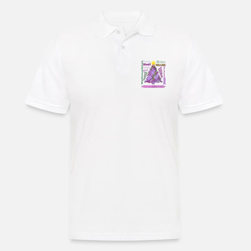 Noël multilingue E 230 - Polo Homme - blanc