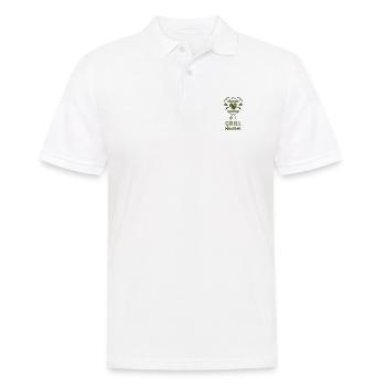 Grillmeisterin - Deutscher Spruch - Männer Poloshirt - Weiß - Vorne - Kai (181cm)