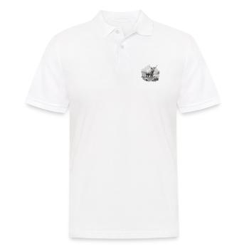 Highland cow - Men's Polo Shirt - white - Front - Kai (181cm)