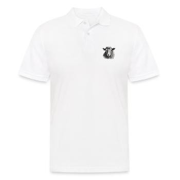Schaf-porträt - Männer Poloshirt - Weiß - Vorne - Kai (181cm)
