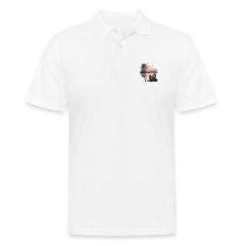 Fête des pères randonnée, camping et pêche - Polo Homme - blanc - Devant - Kai (181cm)