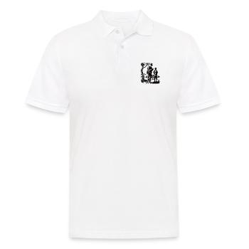 Geocache adventures for father and son - Men's Polo Shirt - white - Front - Kai (181cm)