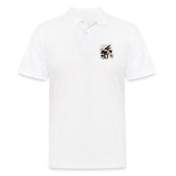 Klassischer Klavier-enthusiast - Melodiedesign - Männer Poloshirt - Weiß - Vorne - Kai (181cm)