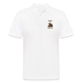 Coffee and turtles – humorous design for - Men's Polo Shirt - white - Front - Kai (181cm)