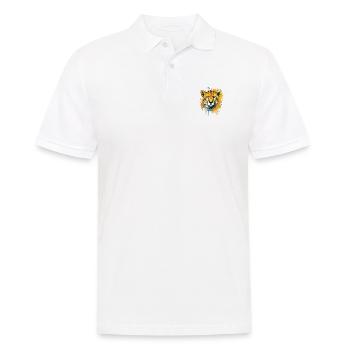 Bunte Kunst - Niedliches &; Wildes Geparden-design - Männer Poloshirt - Weiß - Vorne - Kai (181cm)