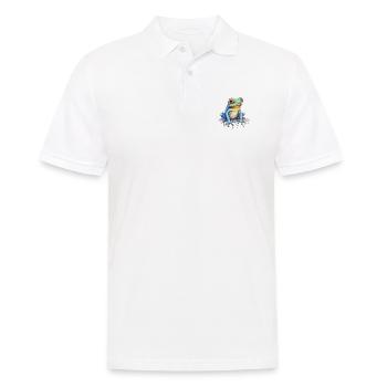 Bunte Kunst - Niedliches &; Wildes Froschdesign - Männer Poloshirt - Weiß - Vorne - Kai (181cm)