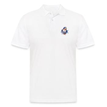 Bunte Kunst - Niedliches &; Wildes Falken-design - Männer Poloshirt - Weiß - Vorne - Kai (181cm)