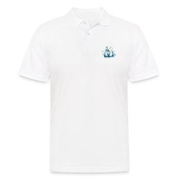 Colorful polar bear - awareness of climate change - Men's Polo Shirt - white - Front - Kai (181cm)