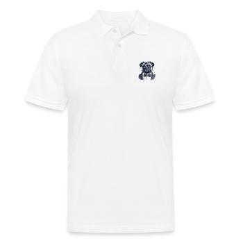 Mops Im Anzug - Männer Poloshirt - Weiß - Vorne - Kai (181cm)