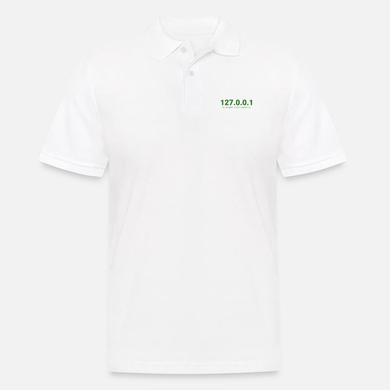 Feel At Home, Code – 127.0.0.1 - Männer Poloshirt - Weiß