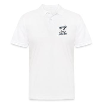 Kitty's Book Club - Paws & Pages Unite - Männer Poloshirt - Weiß - Vorne - Kai (181cm)