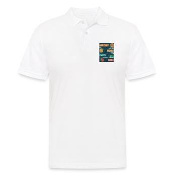 Solar System Planets Outer Space Science - Men's Polo Shirt - white - Front - Kai (181cm)