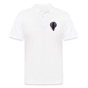 Astronaut In Space Surreal Nebula Sunset Space - Men's Polo Shirt - white - Front - Kai (181cm)