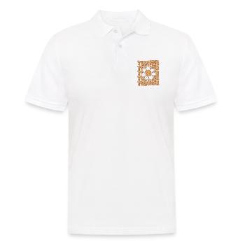 Groovy Retro Kindergarten Teacher Cute Flower - Men's Polo Shirt - white - Front - Kai (181cm)