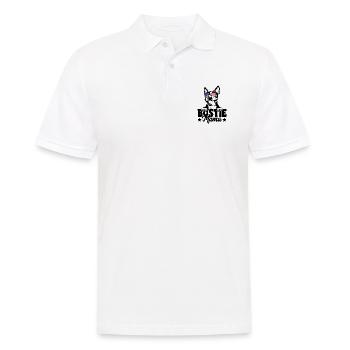 Bostie Mama Patriotic Boston Terrier Dog Lover - Men's Polo Shirt - white - Front - Kai (181cm)
