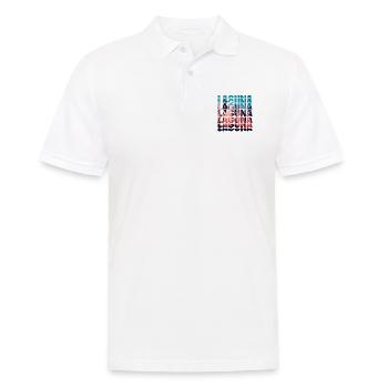 Laguna Beach Californie Vacances Ocean Palm Tree - Polo Homme - blanc - Devant - Kai (181cm)