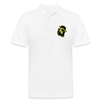 Rooster Head Portrait Icon - Men's Polo Shirt - white - Front - Kai (181cm)
