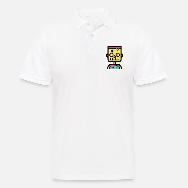 Zombie Halloween Comic - Männer Poloshirt - Weiß