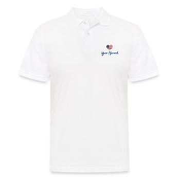 Année à l’étranger États-Unis - Semestre à l’étranger - AuPair - Polo Homme - blanc - Devant - Kai (181cm)