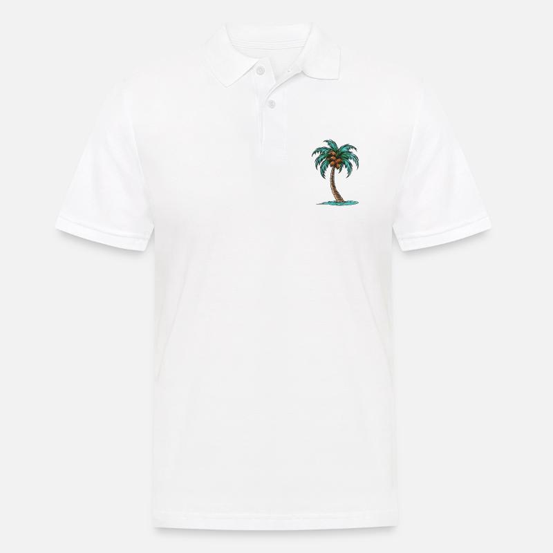 Palm Tree Icon - Men's Polo Shirt - white