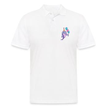 Delfin Geburtstag Baby - Männer Poloshirt - Weiß - Vorne - Kai (181cm)