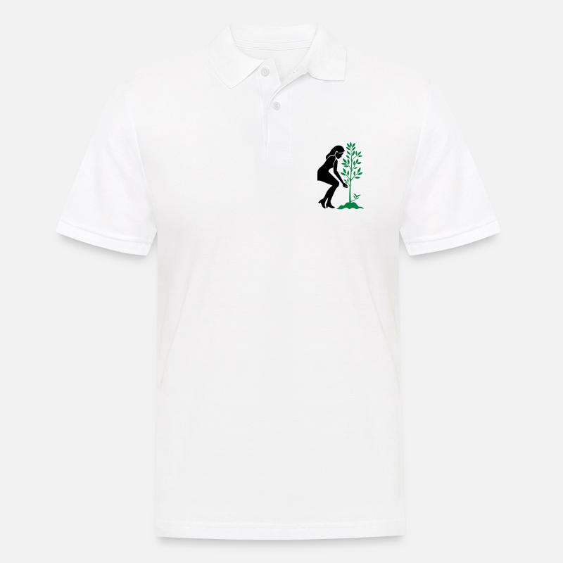 Einpflanzen Naturschutz Baum - Männer Poloshirt - Weiß