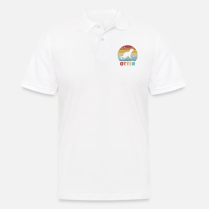 Otter - Männer Poloshirt - Weiß