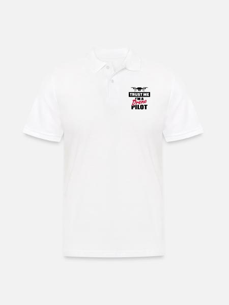 drone - Polo Homme - blanc