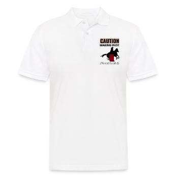 Barrel Racer Racing Reiten Reiten Rennen Rodeo - Männer Poloshirt - Weiß - Vorne - Kai (181cm)