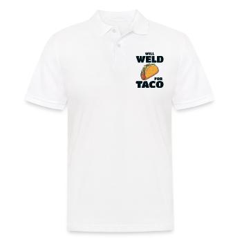 Welding Welder Metal Construction Ironworker Taco - Men's Polo Shirt - white - Front - Kai (181cm)