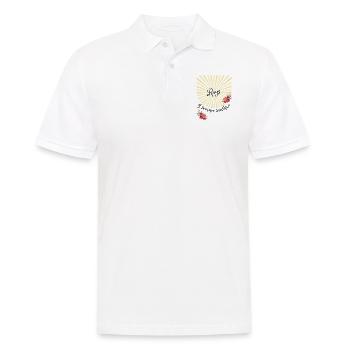Été | Été | Arbre | Fleurs | Soleil - Polo Homme - blanc - Devant - Kai (181cm)