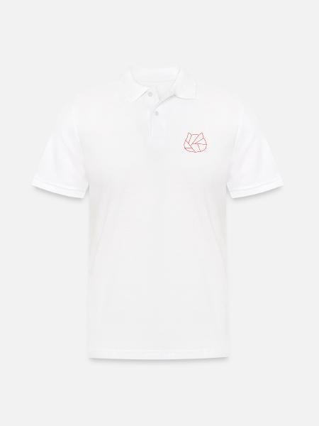 Cat | Logo | Neutral - Men's Polo Shirt - white