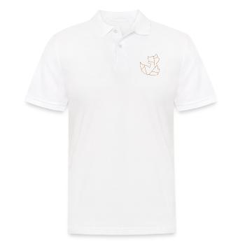 Fuchs | Tier | Logo | Fox - Männer Poloshirt - Weiß - Vorne - Kai (181cm)