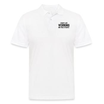 I Don't Like Working Out Cuz It Hurts - Funny - Polo Homme - blanc - Devant - Kai (181cm)