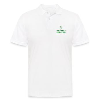 I need a beer right meow - Männer Poloshirt - Weiß - Vorne - Kai (181cm)