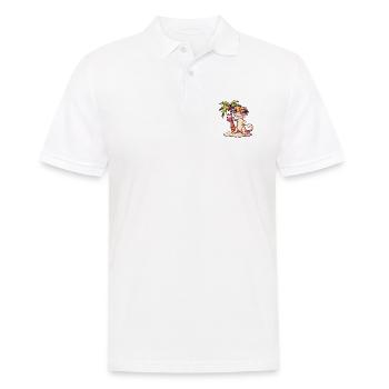 Bande dessinée Lizard Summer Beach - Polo Homme - blanc - Devant - Kai (181cm)