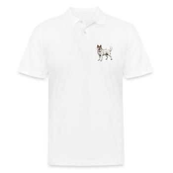 Akita Hund - Männer Poloshirt - Weiß - Vorne - Kai (181cm)