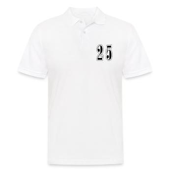 25 Zahl symbol - Männer Poloshirt - Weiß - Vorne - Kai (181cm)