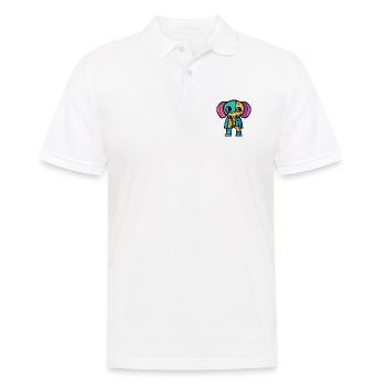 Elefant Halloween Tier - Männer Poloshirt - Weiß - Vorne - Kai (181cm)