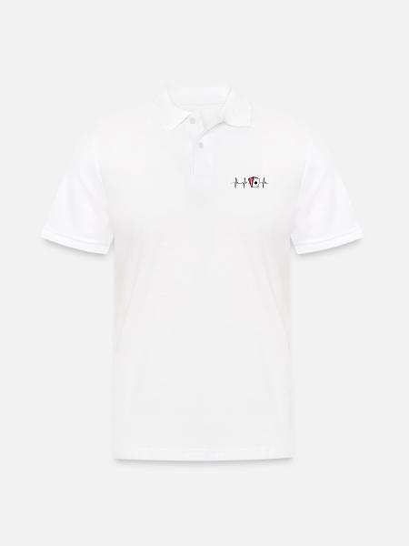 Poker Heartbeat - Männer Poloshirt - Weiß