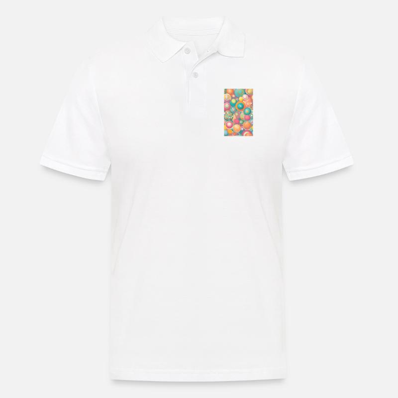 Mild circles & forms - Men's Polo Shirt - white