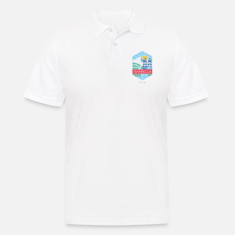 Isarbella im Winter - Männer Poloshirt - Weiß