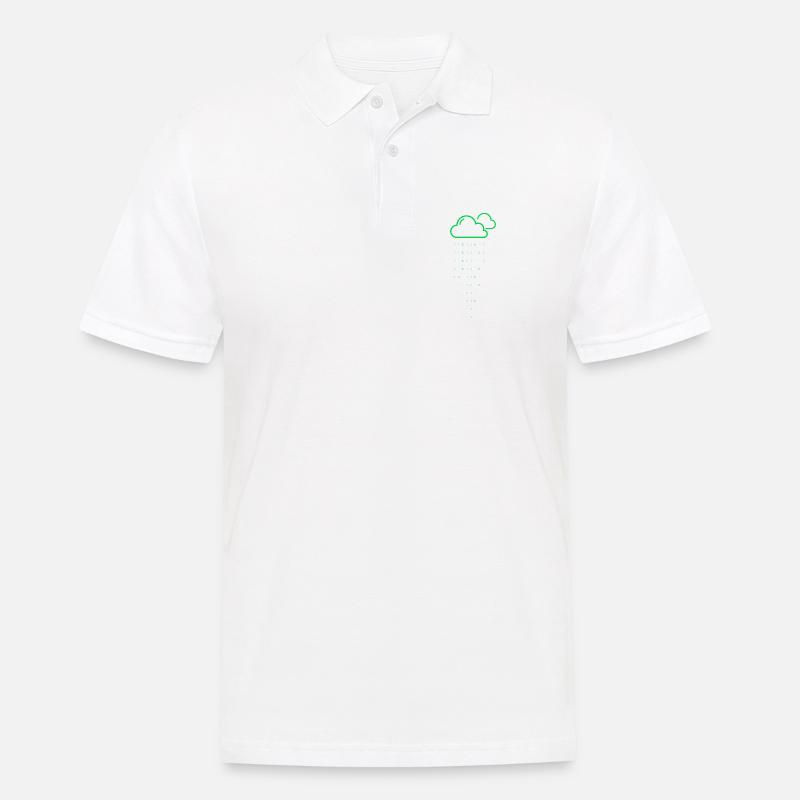 Code de pluie nuageuse - Polo Homme - blanc