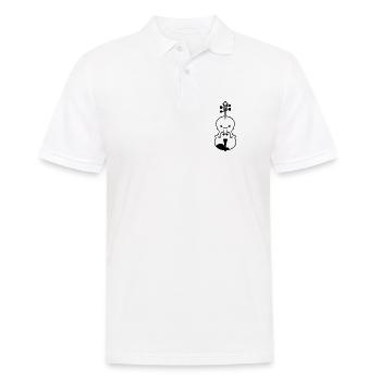 Style de dessin animé au violon - Polo Homme - blanc - Devant - Kai (181cm)